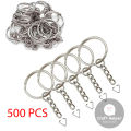 Silver Plated Keychain Rings - 10-500pcs Split Ring Key Holders. 