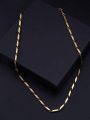 Vintage 18K Yellow Gold Bamboo Link Chain Necklace For Men & Women. 
