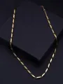 Vintage 18K Yellow Gold Bamboo Link Chain Necklace For Men & Women. 