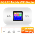 Display 4G Slim TurboPocket WiFi Router - Ultra-Fast 150Mbps Mobile Hotspot with 2100mAh Battery and SIM Slot Hotspot Wireless Modem. 