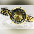 SW Ladies women luxury gold silver mixed two tone chain fashion wear Watch. 