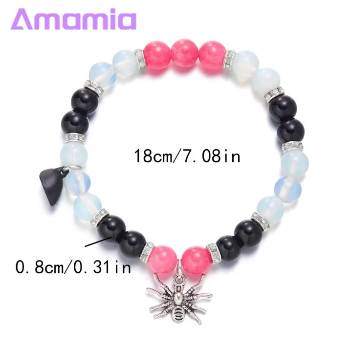 Heart-shaped%20Couple%20Bracelet%20Spider%20Heart%20Magnetic%20Couple%20Bracelet%20Colorful%20Beads%20Jewelry%20Gift%20for%20Halloween%20less%20Than%20-%20Image%202