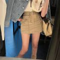 Rimocy Drawstring High Waist Mini Skirt Women Streetwear Big Pocket Cargo Skirt Woman Fashion 2023 short A Line y2k Skirts Mujer. 