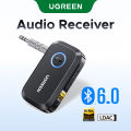 UGREEN Audio Receiver (LDAC Edition) - Car AUX Adapter with USB C & 3.5mm Port, Hi-Res Wireless Decoder Supports SBC/AAC/LDAC for Car/Home Stereo. 