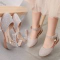 Women's Shoes2023Spring and Summer New Princess Shoes Girls' Sandals Middle and Big Children's Closed Toe Fashion Children's Crystal Shoes Soft Bottom. 