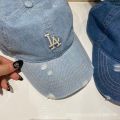 Same Material NY Team Jin Yangji Yaman Hat New Style Logo Hole Baseball Cap Denim New Men and Women Baseball Cap ﹑. 