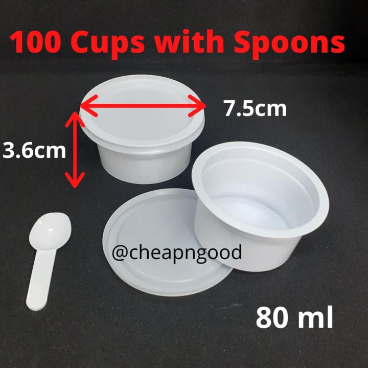 Yoghurt%20Cups%20with%20Lid%20Set%20of%20100%20Cups%20With/Without%20Spoons%20White%20-%20Image%202