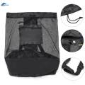 Soccer Mesh Ball Bag Drawstring Bags Net Bag Heavy Duty with Front Pocket Carrying Bag for 70cmx65cm. 
