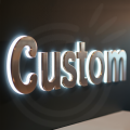Custom 3D Backlit LED Metal Letters Illuminated Sign Up For Outdoor Business Storefront Waterproof Advertising Signage. 