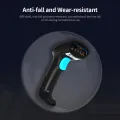 Handheld Wirelress Barcode Scanner 2.4G Wireless BT Wired Three-in-one Scanner High-speed CDD Code Reader for Supermarket Store. 