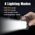 COB Keychain Flashlights Lumens Rechargeable Small Keychain Lights,4 Light Modes Portable Pocket Light with Folding Bracket Bottle Opener and Magnet Base. 