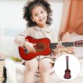 Inch Guitar For Children Portable Guitar Size Acoustic All Red Kids Wooden(Blu). 