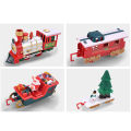 Christmas Train Electric Toys Christmas Tree Decoration Train Track Frame Railway Car with Sound&Light Rail Car Christmas Gifts. 