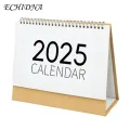 Ink-resistant Desk Calendar 2025 Small Desk Calendar Monthly Planner for Home Office School Double-coil Binding Event Marking Buyers' Favorite High-quality Paper Desk Calendar. 