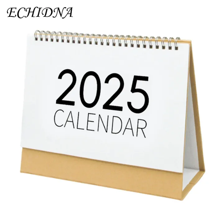 Ink-resistant Desk Calendar 2025 Small Desk Calendar Monthly Planner for Home Office School Double-coil Binding Event Marking Buyers' Favorite High-quality Paper Desk Calendar
