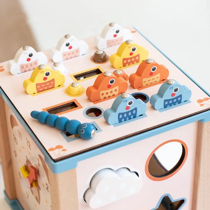 KOKKO%209%20In%201%20Toddler%20Activity%20Cube%20Shape%20Sorting%20&%20Matching%20Wooden%20Educational%20Toys%20Gifts%20For%20Boys%20And%20Girls%20-%20Image%202