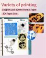 Portable Printer 304dpi Thermal Printer Wireless Photo Printer 80mm Paper For Home School. 