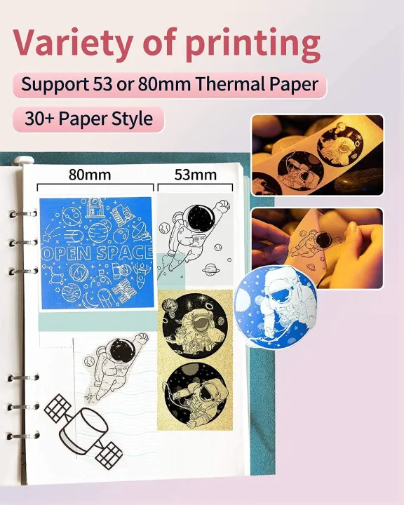 Portable%20Printer%20304dpi%20Thermal%20Printer%20Wireless%20Photo%20Printer%2080mm%20Paper%20For%20Home%20School%20-%20Image%205