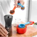 10 pcs Measuring Cup and Spoon Set, Colourful Plastic Weighing Cups and Spoons for Dry and Liquid Ingredient. Professional Utensils, Prepare Meals Fast 10 piece kitchen cooking measuring spoons cups mould. 