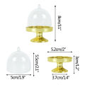 Cake Plate With Dome Cover Gold Silver 4/8 Pieces Clear Plastic Mini Cake Box Dome Box Wedding Birthday Box. 