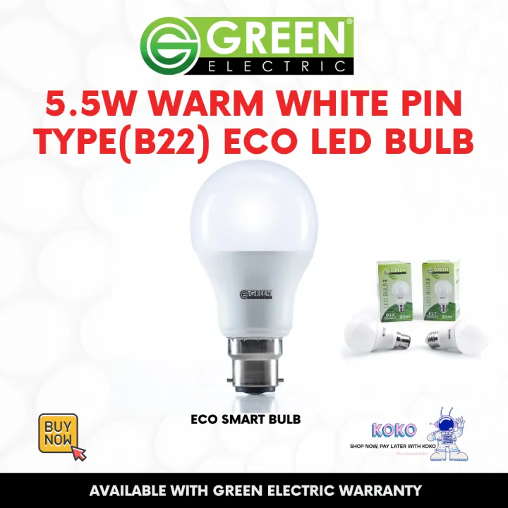 Green%20Electric%205.5w%20Warm%20White%20Pin%20Type(B22)%20Eco%20LED%20Bulb%20%7C%20Green%20Electric%20Warranty%20-%20Image%202