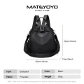 MATEYOYO Women's Fashion Backpack Simple Bag Waterproof Large Capacity Backpack PU Women Small Backpack School Bag for Teenager Girls Travel Backpack. 