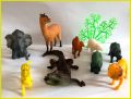 Royal's Animal Set 1: 666C Wild ANIMAL Toys Solid PVC Plastic Animal World small size nine Animals Set toys. 