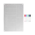 Penasfe Refrigerator Planning Board Clear Magnetic Weekly Meal Planner Whiteboard for Kitchen Fridge Easy to Erase Menu Board with Scratch-proof Surface Organize Week Efficiently Kitchen Memo Board. 