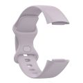 For Fitbit Charge 6 Solid Color Butterfly Buckle Silicone Watch Band L Size. 
