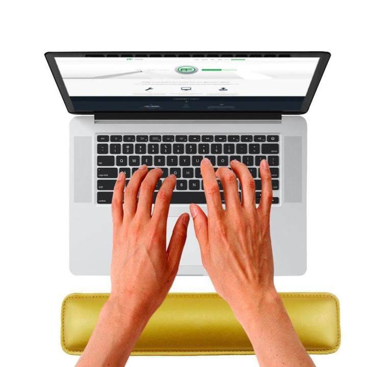 Luxury%20PC%20Laptop%20PU%20Leather%20Wrist%20Rest%20With%20Meomery%20Foam%20For%20Standard%20Keyboards%20-%20Image%203