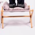 Upholstered Footrest Stool Portable under Desk Step for Home Work Sofa. 