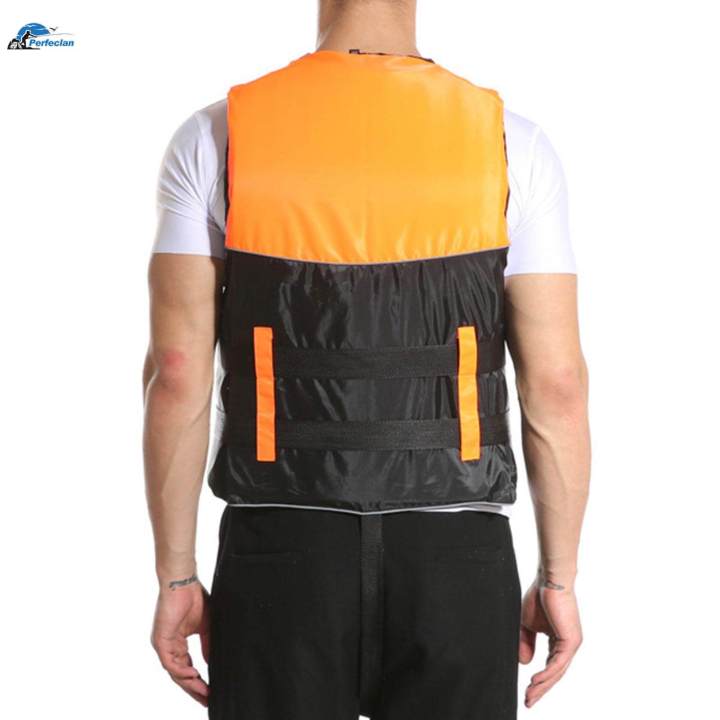 Swimming%20Vest%20Survival%20Suit%20High%20Buoyancy%20360%C2%B0%20Reflective%20for%20Boating%20XL%20Orange%20-%20Image%204