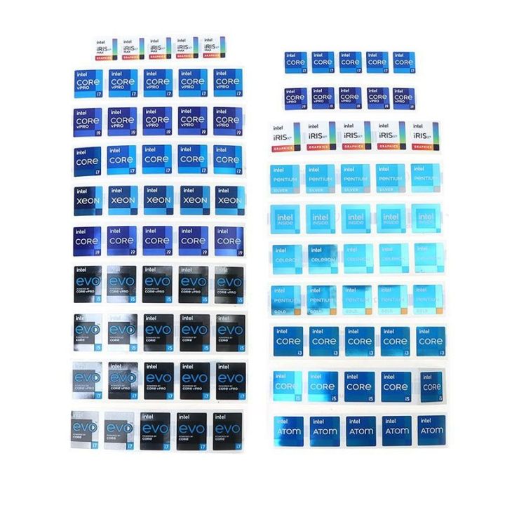 2pcs Intel Core i3, i5, i7, i9 Decoration DIY Sticker Label Tag For ...