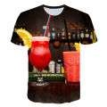 Summer Cool Beer Bubble Men's Women's 3D Printed T Shirts Personalities Fashion Tee Casual Comforts O-Neck Short Sleeve Men Tops. 