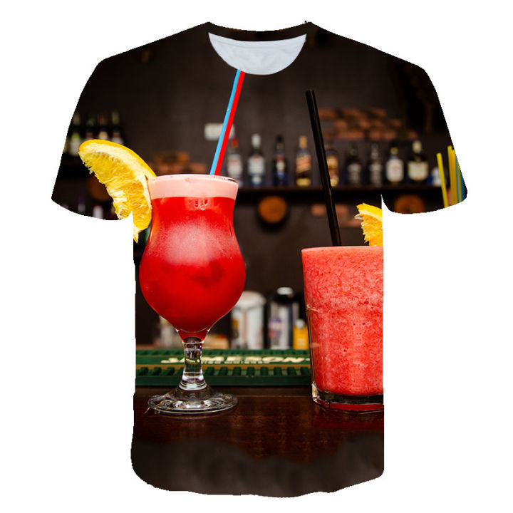 Summer%20Cool%20Beer%20Bubble%20Men's%20Women's%203D%20Printed%20T%20Shirts%20Personalities%20Fashion%20Tee%20Casual%20Comforts%20O-Neck%20Short%20Sleeve%20Men%20Tops%20-%20Image%203