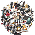 Waterproof Vinyl Stickers Mafia Crime Gangster Style Stickers for Notebooks Suitcases. 