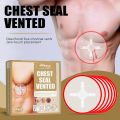6pcs Emergency Trauma Sticker Chest Seal Medical Chest Seal Vented First Aid Patch Wound Dressing Outdoor Safety Survival Tool. 