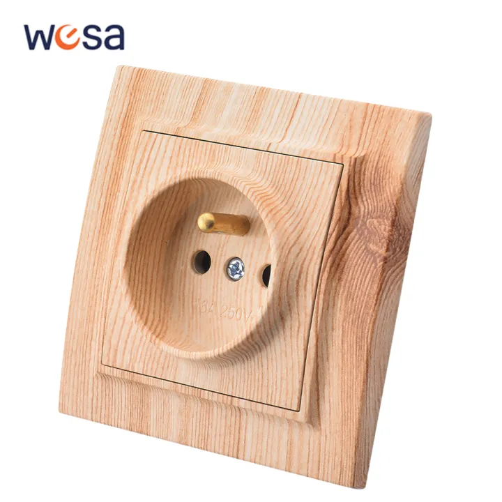 WESA%20Wood%20Power%20Socket%2016A%20EU%20Standard%20Electrical%20Outlet%20Standard%20Ground%20Wall%20Socket%20Embedded%20Plug%20Retardant%20Plastic%20Panel%20-%20Image%204