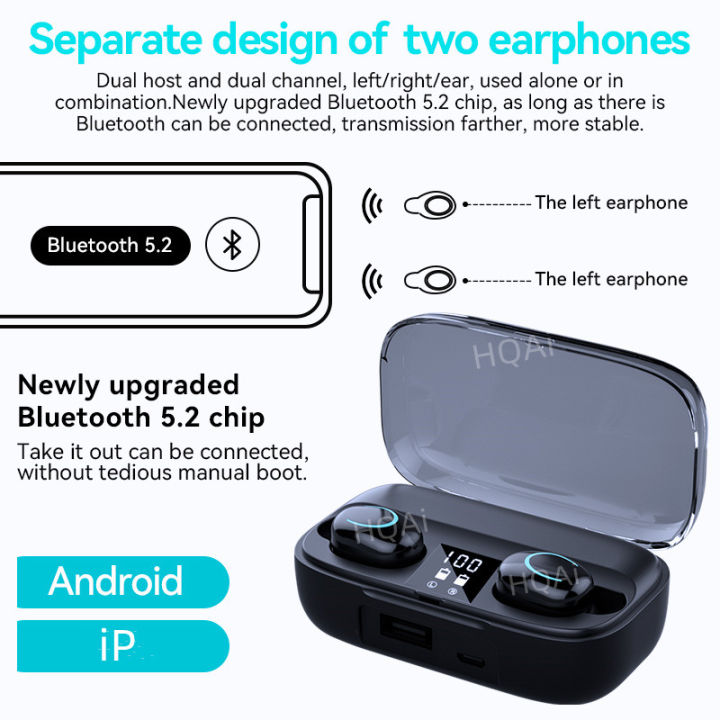 HQAi%20H2%20TWS%20Bluetooth%20Earphones%20Build-in%20MIC%20Wireless%205.2%20Gaming%20Headset%20Hi-Fi%20Sound%20Headphones%20Earbuds%20For%20All%20Phone%20-%20Image%205