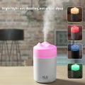 with Colorful Night Light Noiseless Cool Mist USB Powered 300ml Volcano Portable Air Mini Humidifier for Office Car Bedroom. 