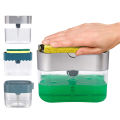 Soap Dispenser Soap Pump Sponge Caddy New Creative Kitchen 2-in-1 Manual Press Liquid Soap Dispenser With Washing Sponge. 