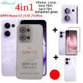 BLKNAIM (4-in-1) NEW For OPPO Reno 13 5G 13F 13Pro Case Mirror protector Mobile Phone case and Tempered glass for OPPO Reno 13F Carbon Fiber Back Film and Lens Film. 
