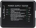 Power Supply Tester, 24Pin Computer PC Power Supply Tester PSU/ATX/SATA/HDD Connectors Power Supply Tester with Indicator Light, Black. 