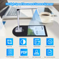 BK31 Portable Document Camera Scanner USB 2.0 HD 10 Mega-pixels High Speed Scanner Capture Size A4 Support PDF Format Export with LED Light Compatible with Windows for Office Classroom. 