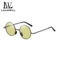 LouisWill Foldable Sunglasses Circular Men Women Polarized Glasses Chic Retro Sunglasses Photochromic Polarized Sunglasses Men Discoloration Eyewear Anti Glare UV400 Glasses Driving Goggles. 