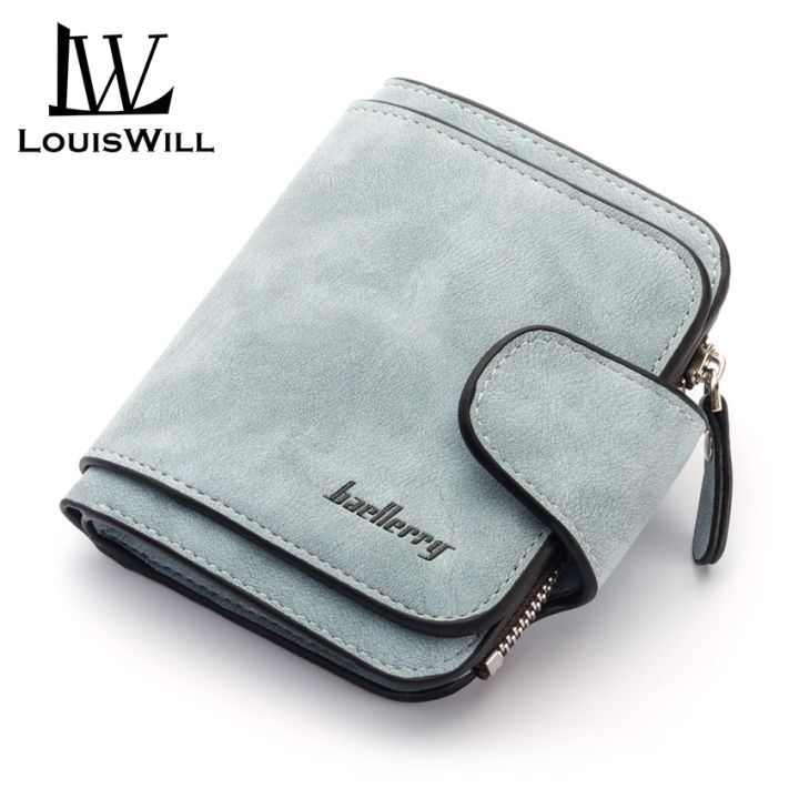 LouisWill Women Wallet Ladies Short Purse PU Leather Hand Bag Large Capacity Card Holder Zipper Coin Purse Fashion Money Bag for Girls Ladies