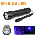 UltraFire 501B UV Flashlight LViolet 395nm Fluorescent Lamp Aluminum Linterna LED Lanterna Auxiliary Digital Flash Light. 