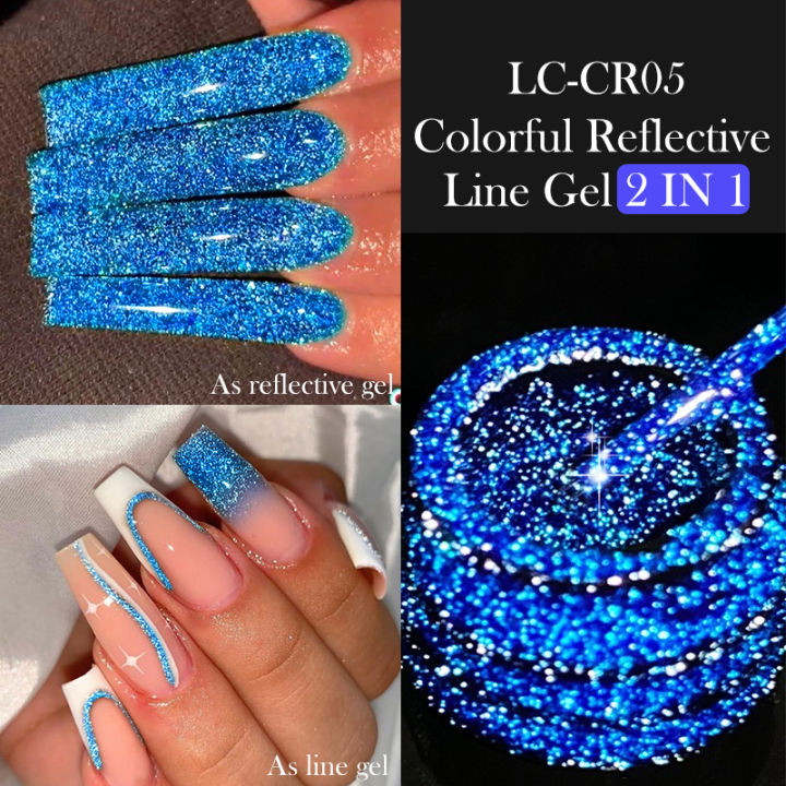 LILYCUTE%20Reflective%20Glitter%20Liner%20Gel%20Nail%20Polish%20Gold%20Silver%20Semi%20Permanent%20Soak%20Off%20UV%20Graffiti%20Stripe%20DIY%20Painting%20Nail%20Gel%20-%20Image%207
