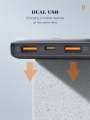 LDNIO P10 10000 Mah Ultra Slim Power Bank With Led Digital Display Travel Phone Power Banks Dual USB Fast Portable Charger. 