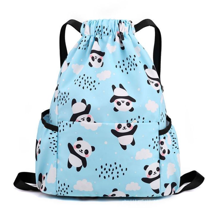 Summer Travel Backpack Children's Backpack Lightweight Waterproof Drawstring Bag Oxford Fabric Drawstring Bag Pink Bag Cute
